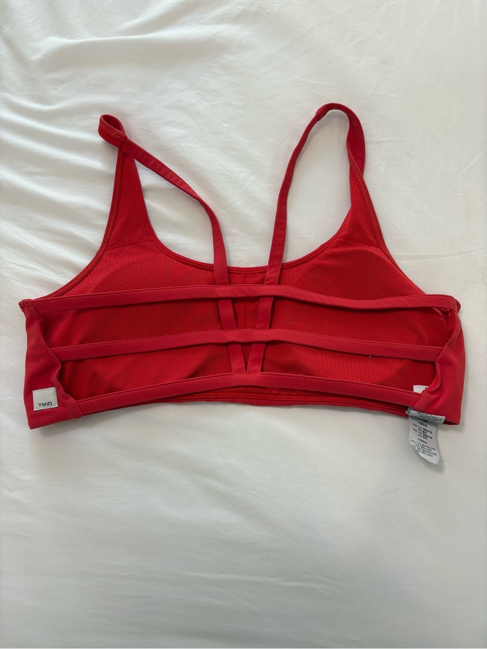 Vuori Red Strappy Sports Bra